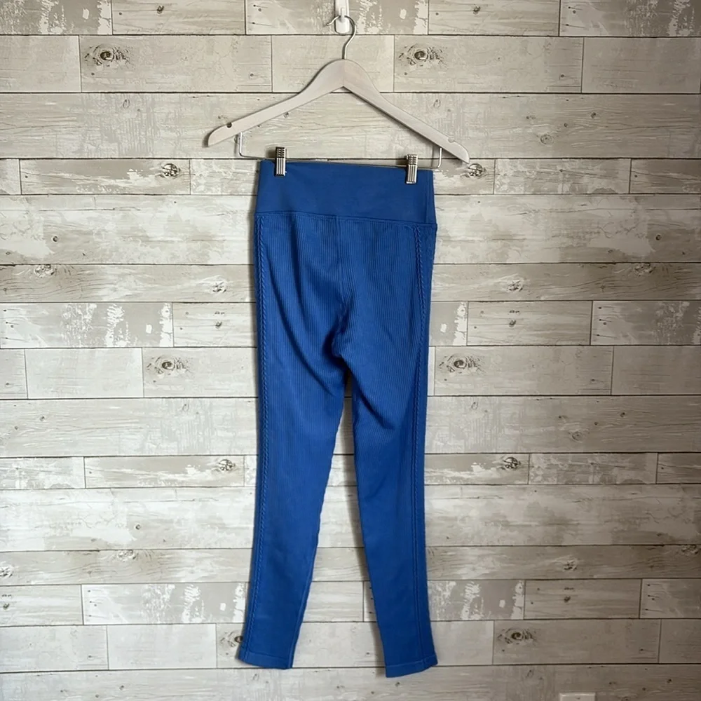 AERIE Blue Ribbed Leggings - Picture 4 of 8